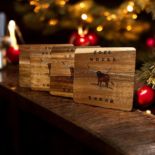 Hand Stamped & Painted Coasters